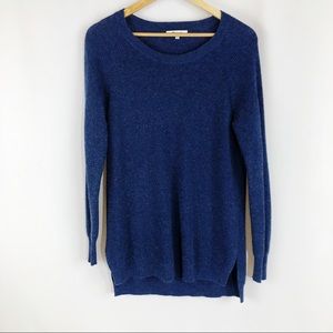 Madewell Waffle Knit Pullover Blue Sweater